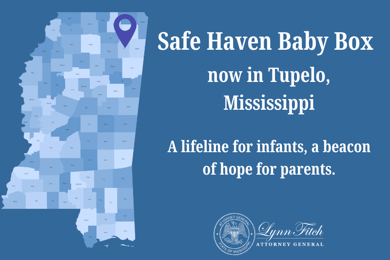 Safe Haven Baby Box NOW in Tupelo, MS